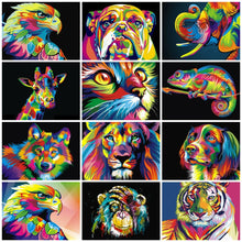Load image into Gallery viewer, AZQSD Paints By Numbers Animals 50x40cm Pictures Oil Painting By Numbers Set Gift Coloring By Numbers Canvas Wall Set